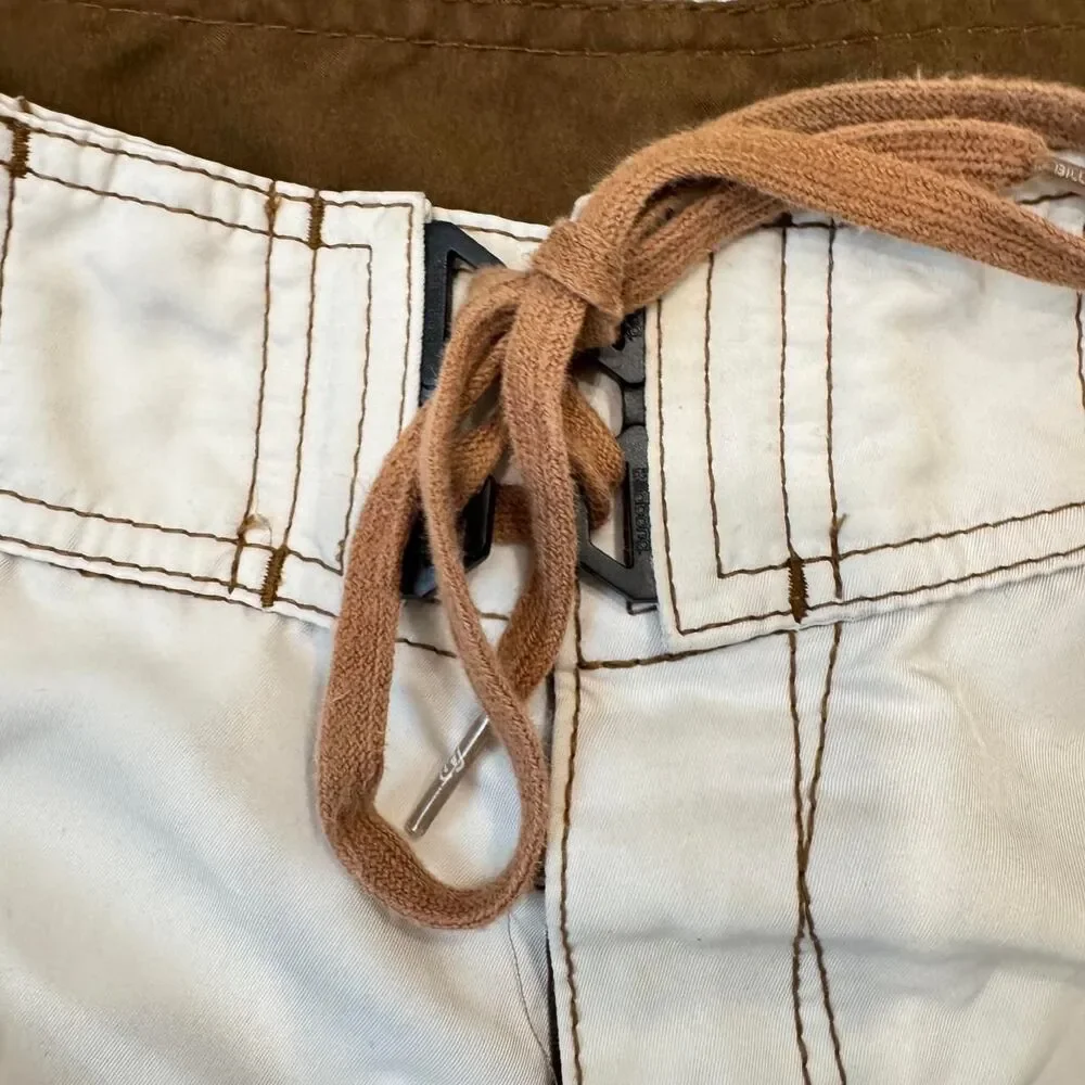 y2k billabong surf cargo board shorts 2000s swim contrast stitching size 30